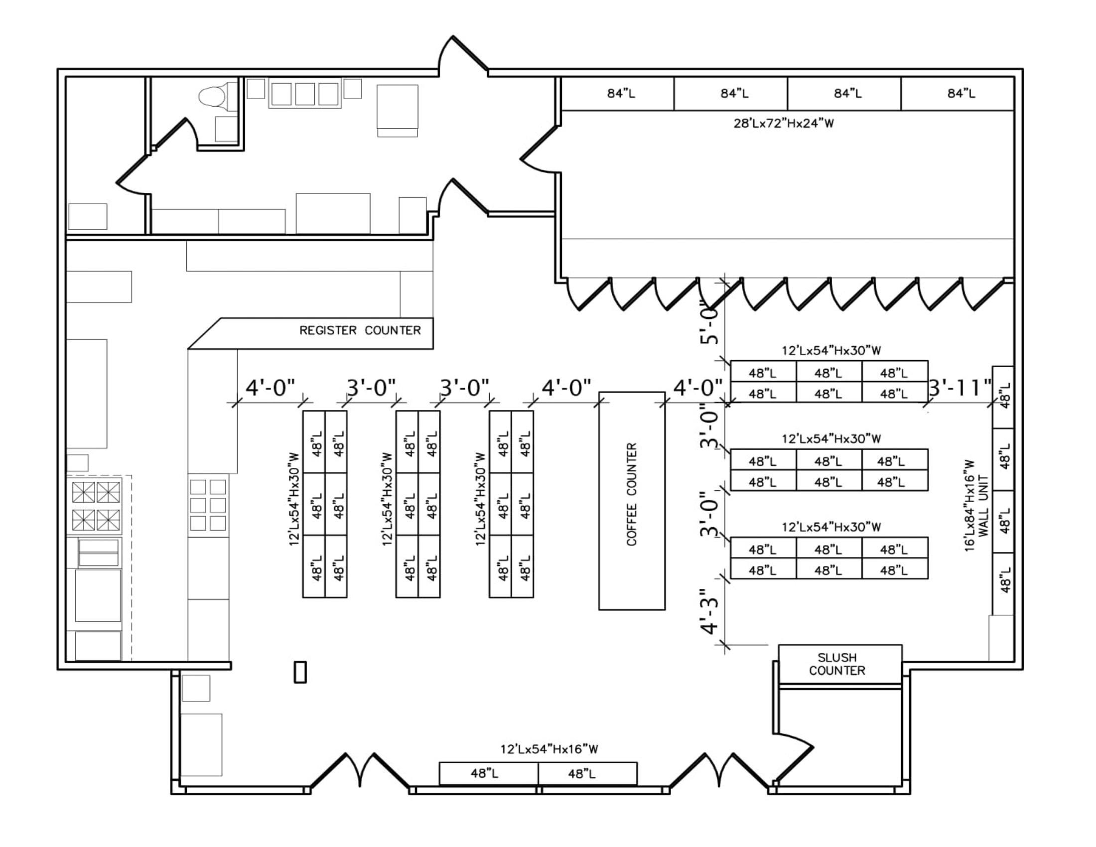 Convenience Store Floor Plan Layout  Convenience  Store  Shelving Convenience  Store  Design  