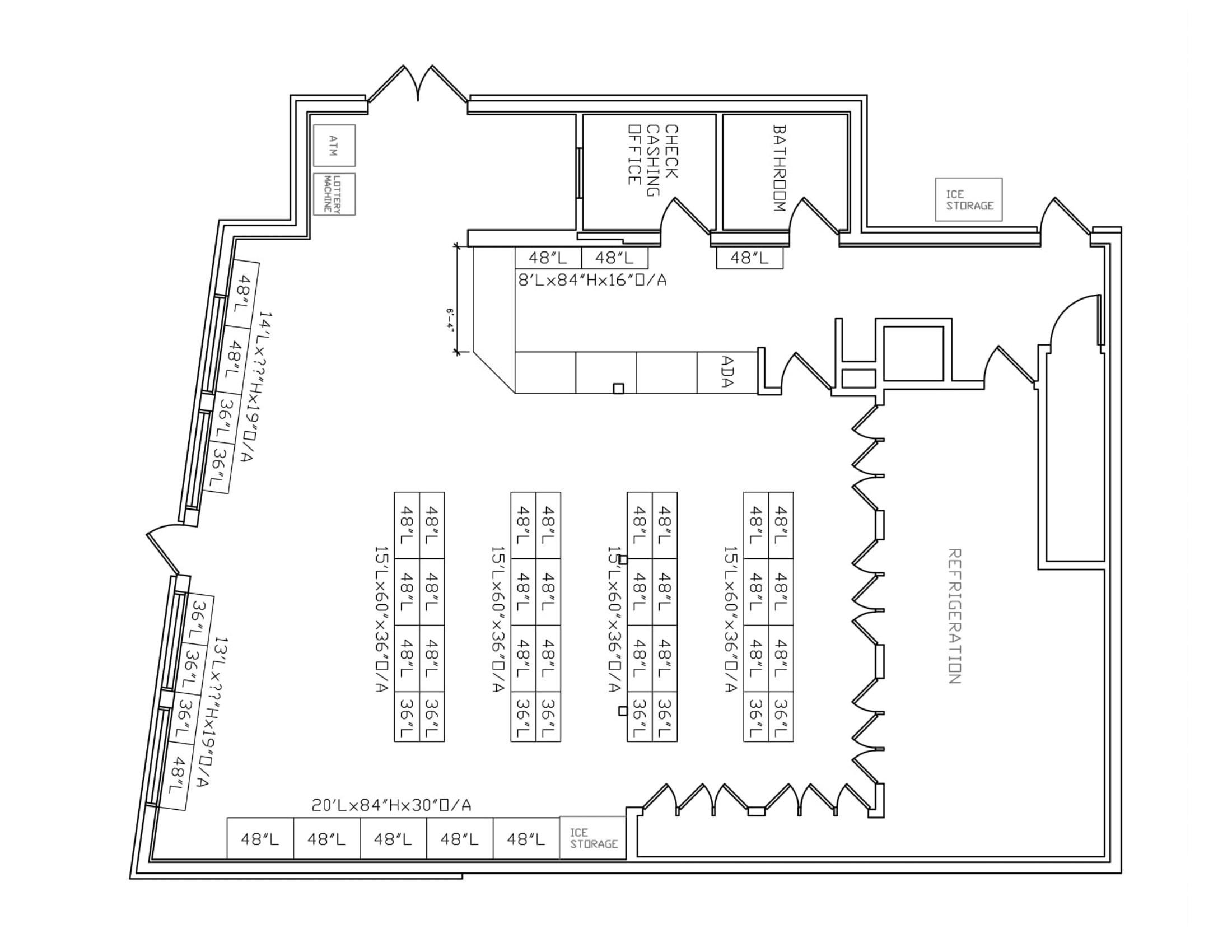 Convenience Store Floor Plan Layout Liquor Store  Shelving Wine Displays Liquor Store  